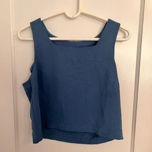 Blue Sleeveless Women's Matching Set